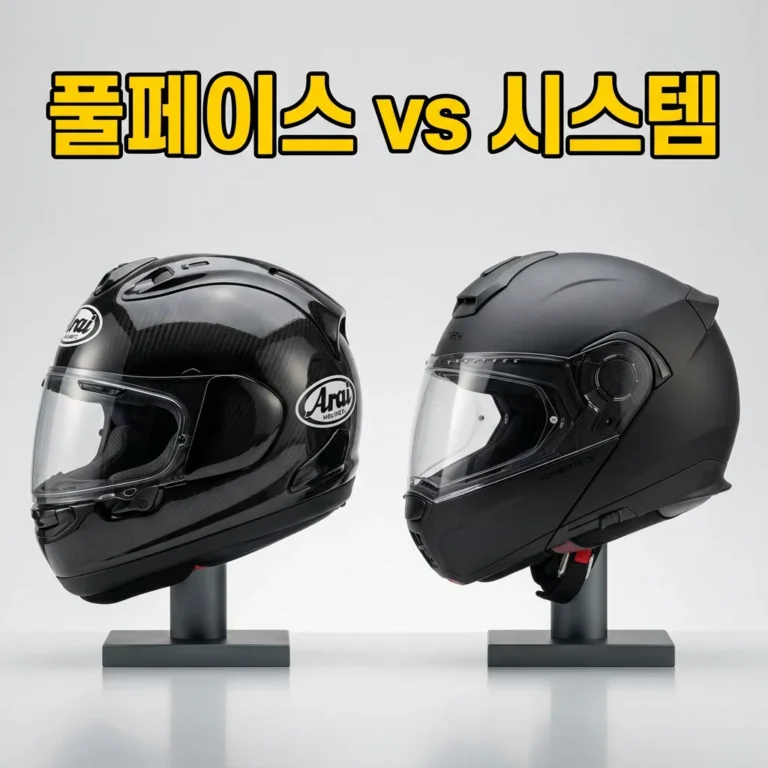 출퇴근 오토바이 헬멧, 풀페이스 시스템 중 뭐가 맞는지 5분 만에 결론