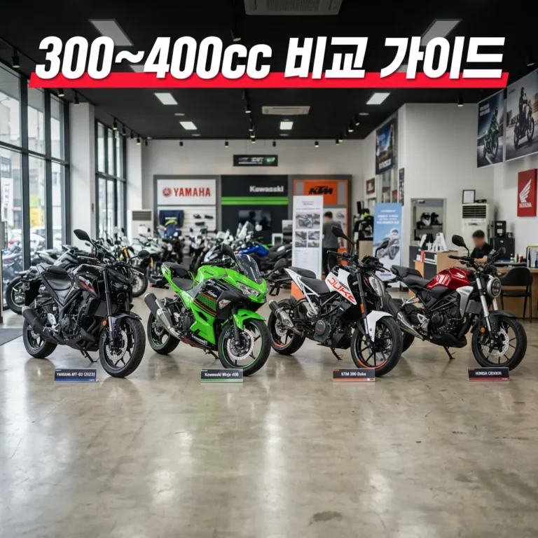 300~400cc 입문 바이크 5종 가격 출력 장르별 비교 기준