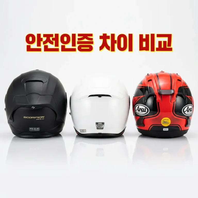 오토바이 헬멧 인증 ECE DOT SNELL KC 차이 — 어떤 마크가 진짜 안전한 건가요?