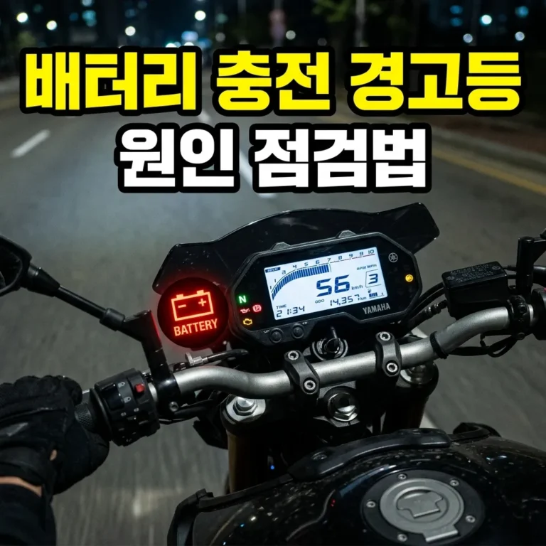 오토바이 배터리 충전 경고등 원인 5가지와 전압 점검 순서