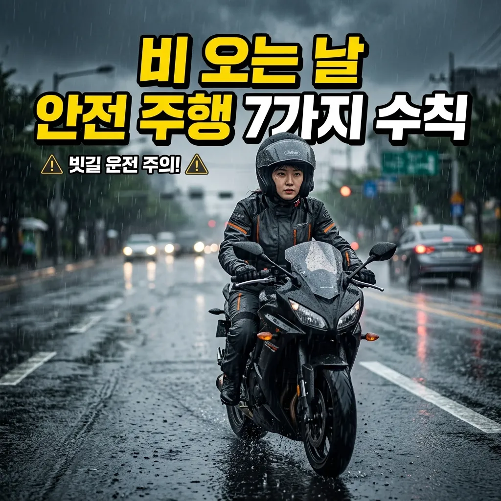 오토바이 비 오는 날 주행 안전 수칙 7가지 우천 장비 추천
