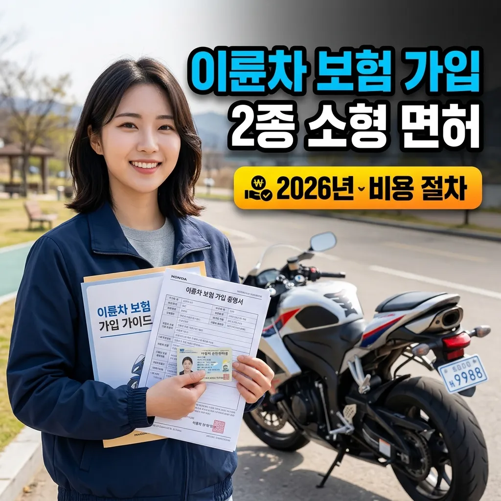 이륜차 보험 가입 2종 소형 면허 2026년 비용 절차 정리