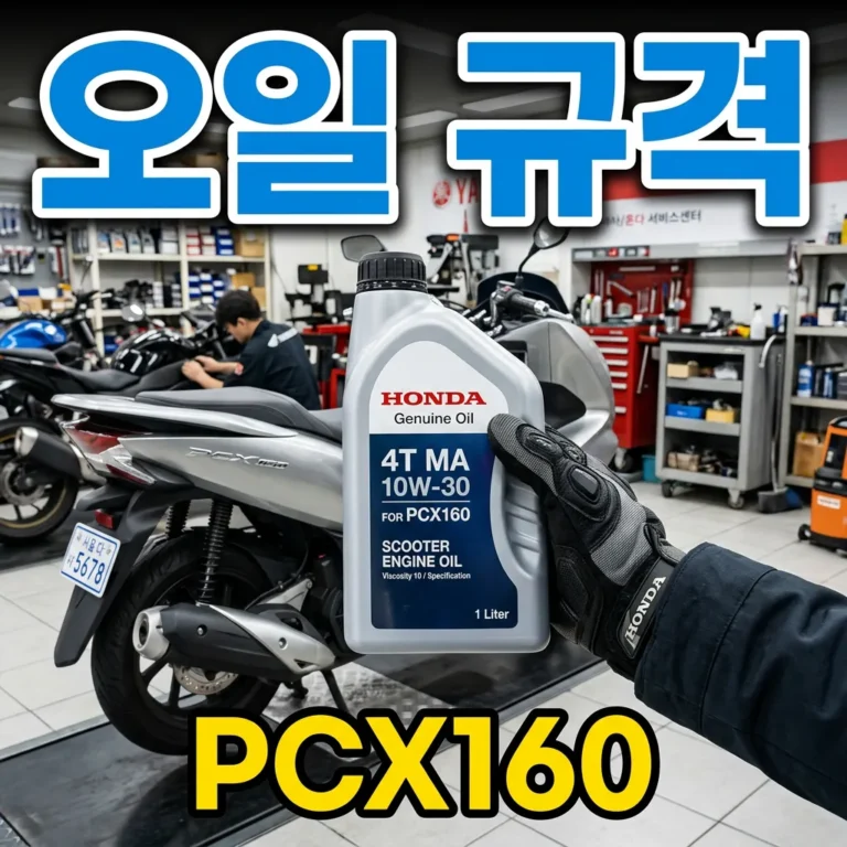 PCX160 엔진오일 뭐 써야 해요? 규격·주기 완벽 정리