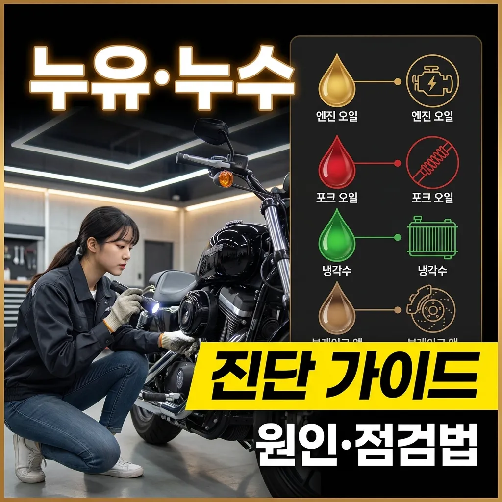 오토바이 누유·누수 진단 가이드 (부위별 원인·위험도·비용)