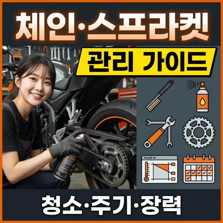 오토바이 체인 스프라켓 청소 장력 조절 2026년 교체 비용 완벽 가이드