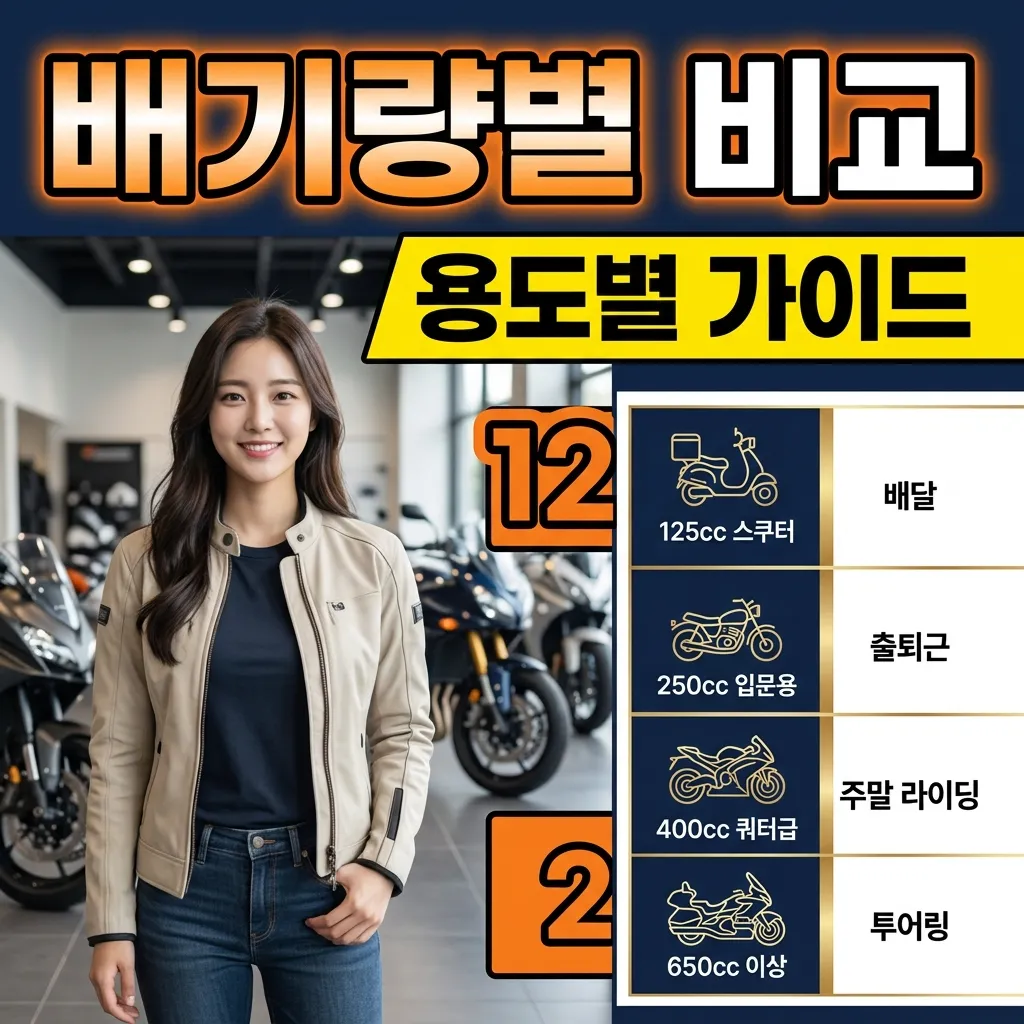 125cc부터 1000cc까지 배기량 용도 엔진별 바이크(오토바이) 추천 완벽 비교 가이드