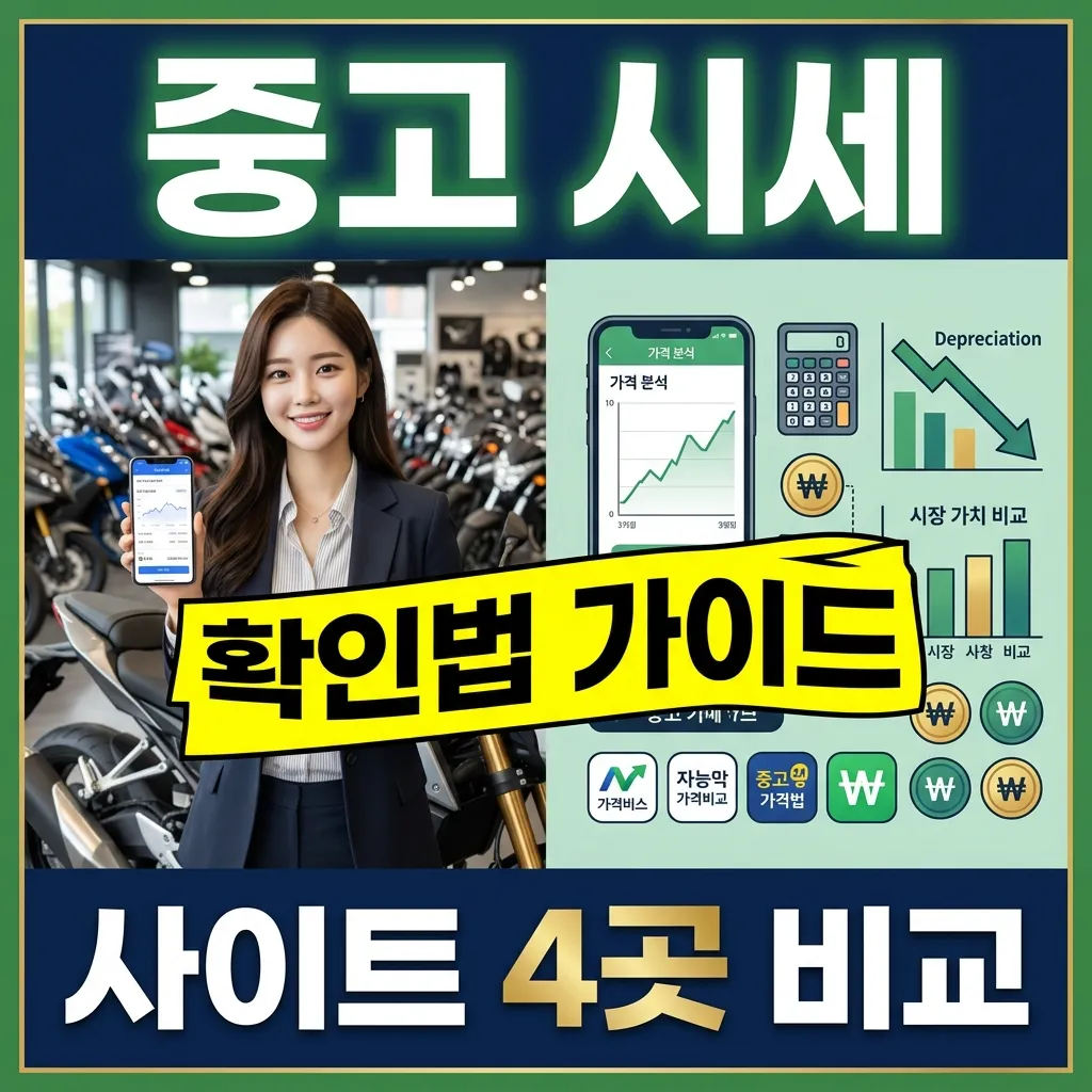 중고 오토바이 시세 확인법 사이트 4곳 감가율 매도 시점 완벽 가이드