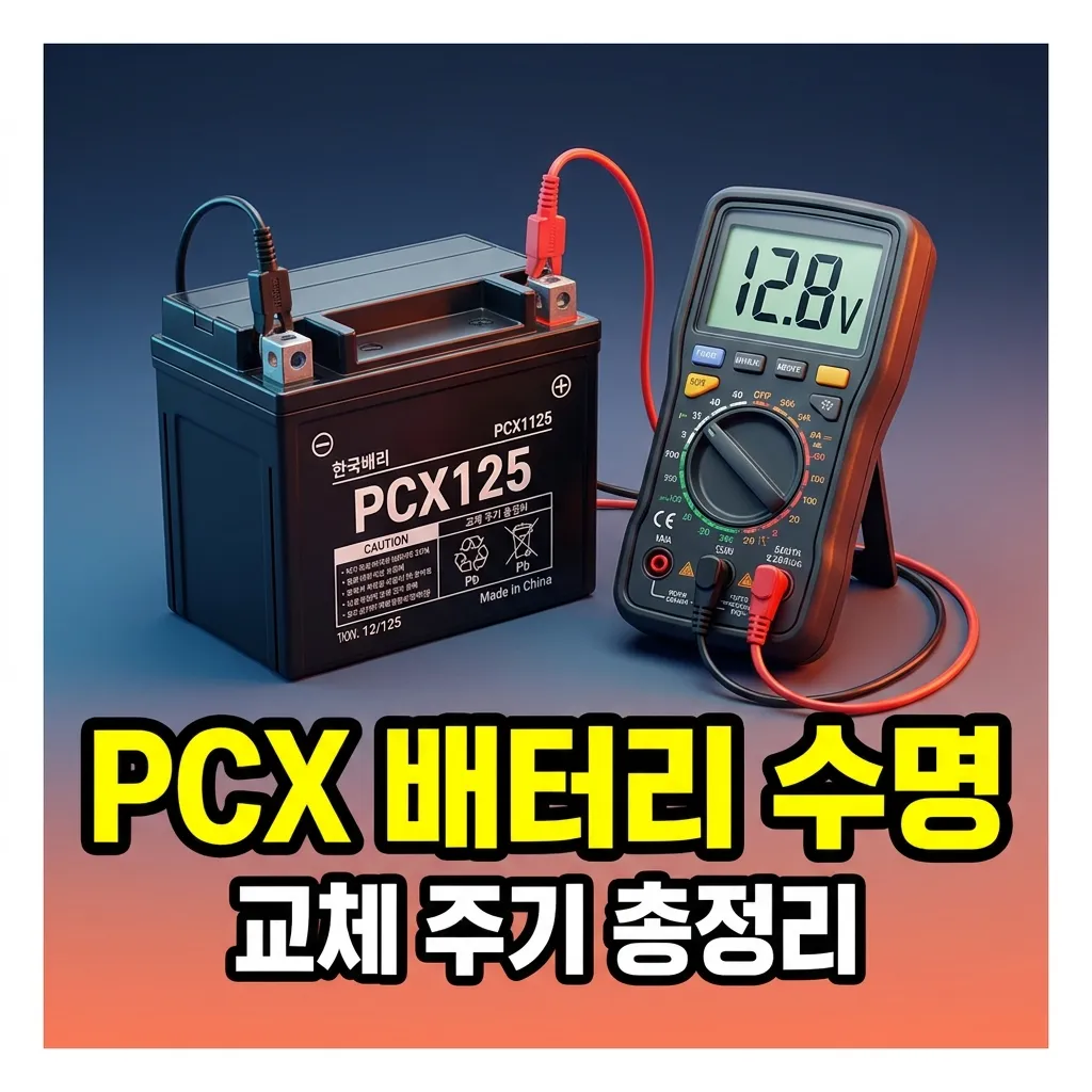 PCX 배터리 수명 몇 년? 교체 주기 4단계 전압 판단법 2026