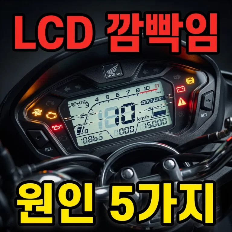 PCX 계기판 깜빡거려요? 오류 5단계 점검법 2026