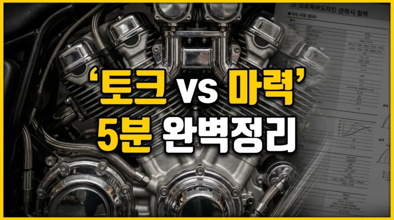 오토바이 토크 Nm 마력 차이 5분 완벽정리 (제원표 읽는 법)