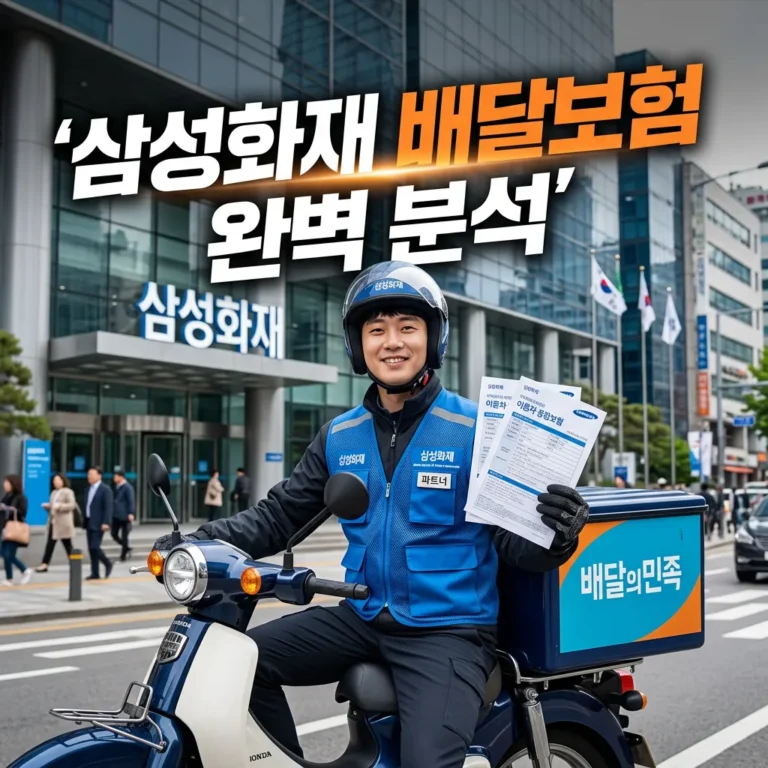 배달 라이더 삼성화재 유상운송보험 2026 실측 분석