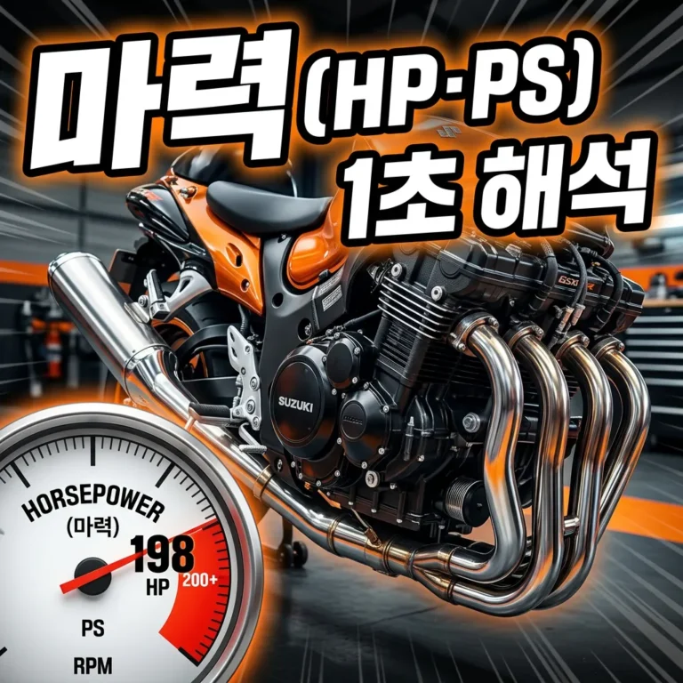 마력(HP·PS)이란? 오토바이 출력 단위 1초 해석 가이드 (2026)