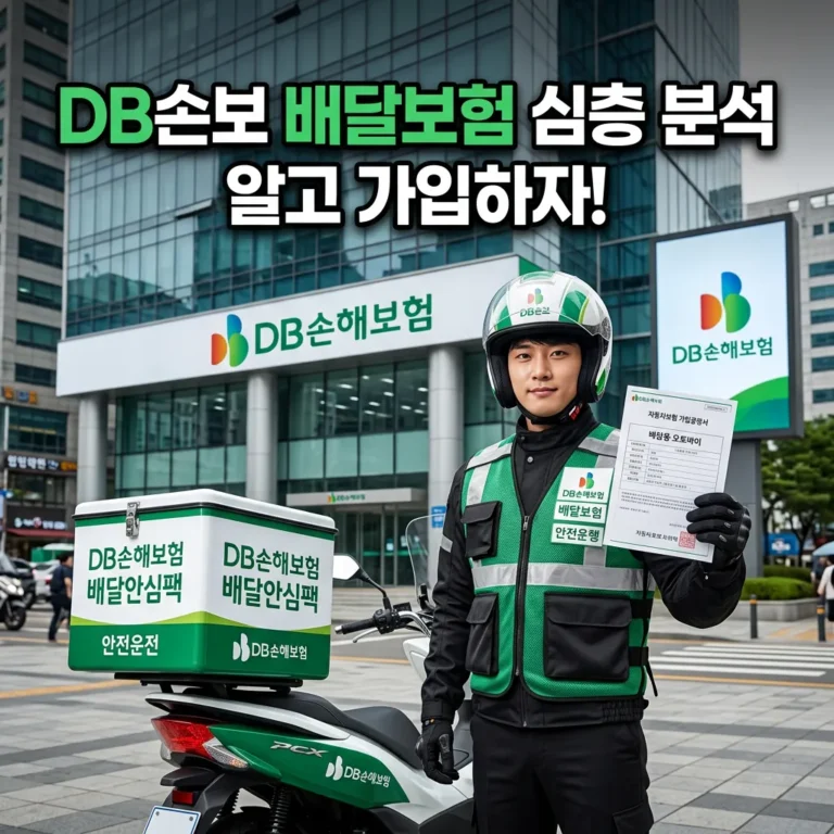 DB손해보험 배달 라이더 보험 완전 분석 2026년 최신
