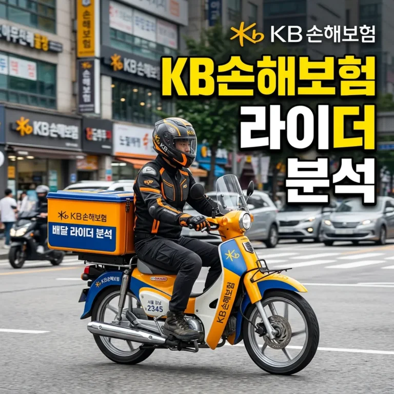 KB손해보험 배달 라이더 유상운송보험 분석 (2026)