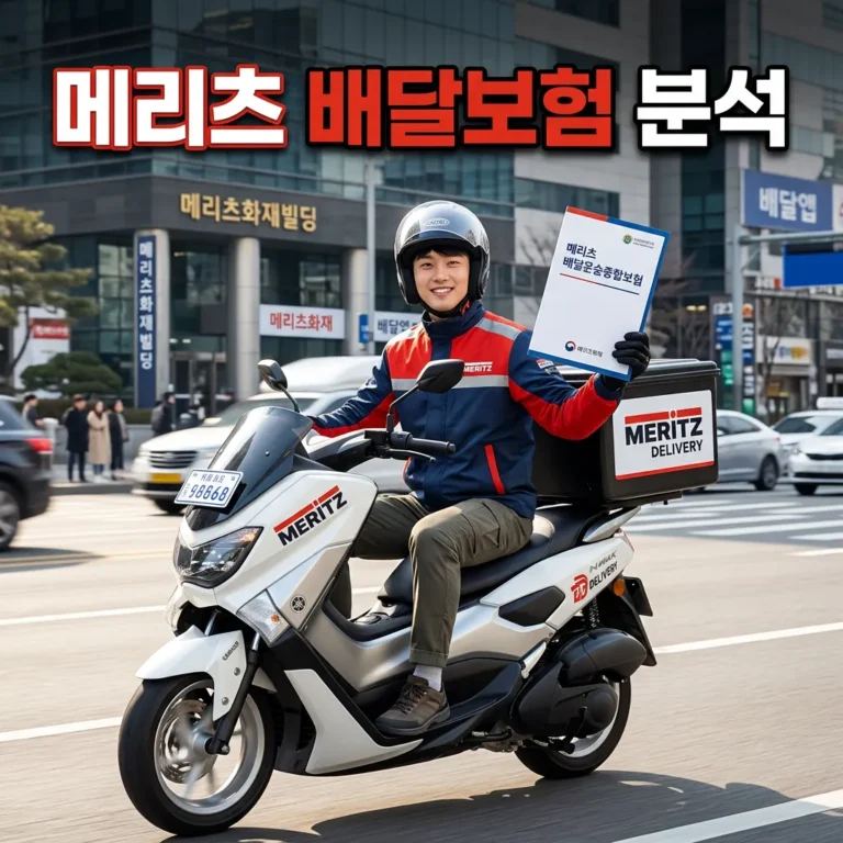 메리츠화재 배달 라이더 보험 2026 보험료·보장 분석