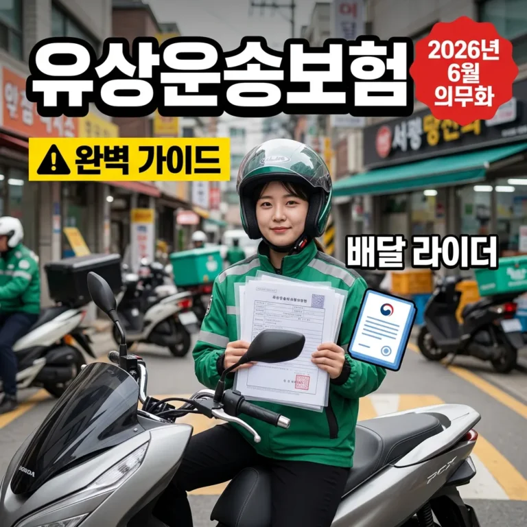 배달 라이더 유상운송보험 완벽 가이드 (2026년 6월 의무화)
