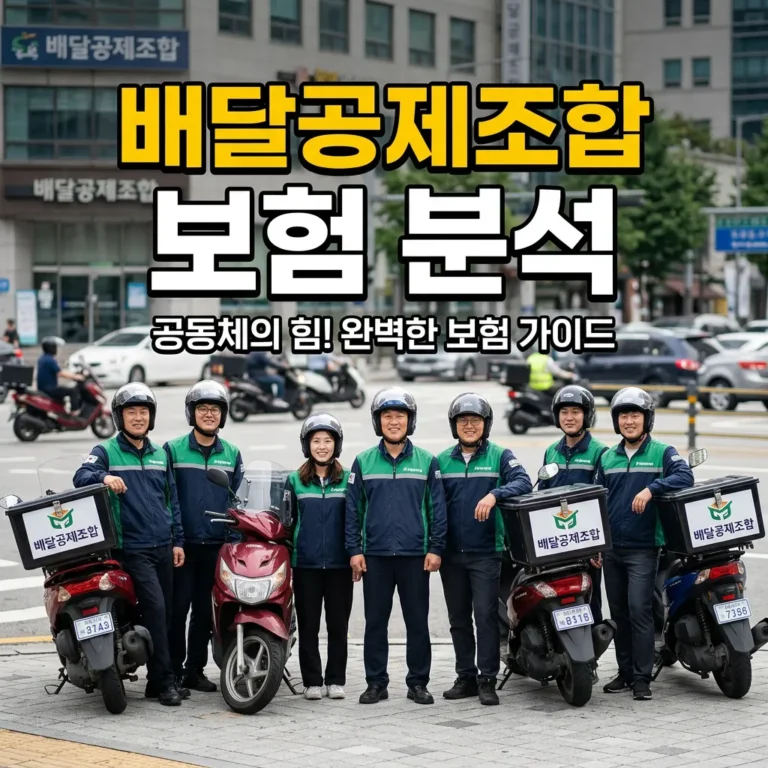 2026 배달공제조합 보험 분석 보험료 20% 저렴한 진짜 이유