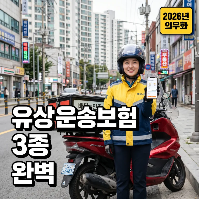 오토바이 배달서비스공제조합 유상운송 공제보험 3종 분석 (2026)