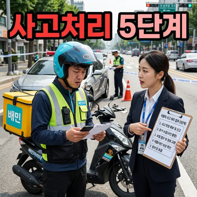 배달 라이더 유상운송보험 사고 처리 5단계 완벽 가이드