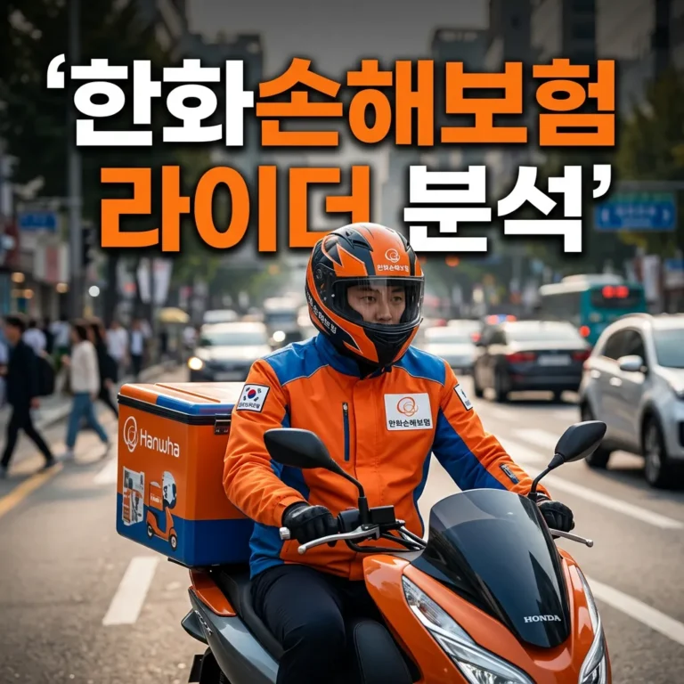 한화손해보험 배달 라이더 보험 2026 실측 분석 7가지