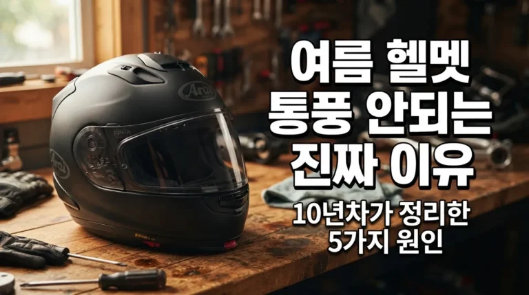 여름 헬멧 통풍 안되는 진짜 이유, 10년차가 정리한 5가지 원인