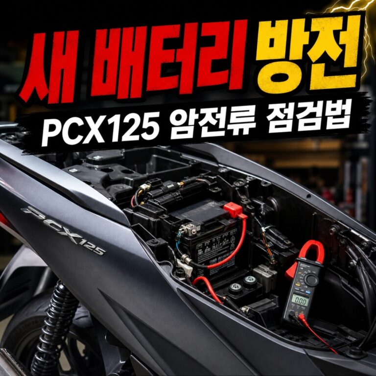 PCX125 새 배터리 방전 원인｜암전류 누설 멀티미터 점검법
