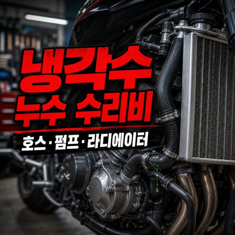 오토바이 냉각수 누수 수리비|호스·워터펌프·라디에이터 얼마 들까?