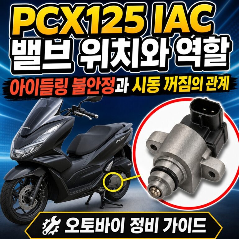 PCX125 IAC 밸브 위치와 역할｜아이들링 불안정·시동 꺼짐과 어떤 관계일까
