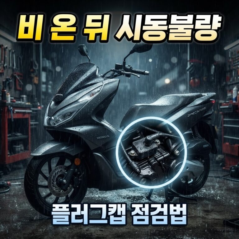 PCX125 비 온 뒤 시동 안 걸림｜플러그캡·점화케이블 점검법