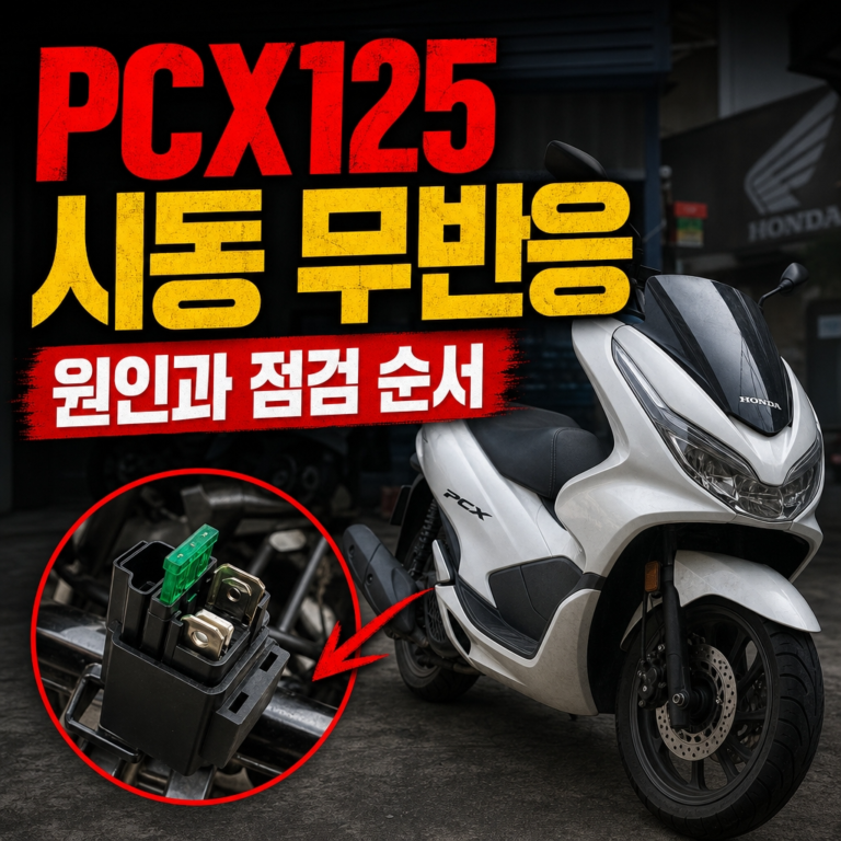 PCX125 스타터 릴레이 고장 증상｜시동 버튼 반응 없을 때 점검 순서