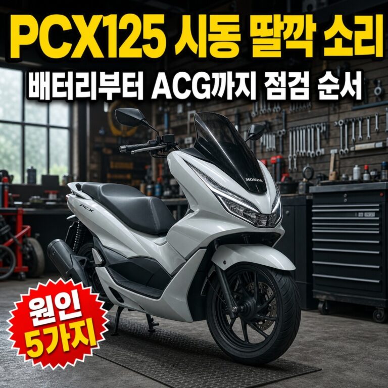 PCX125 시동 버튼 딸깍 소리만 날 때 원인｜배터리·시동계통 점검 순서