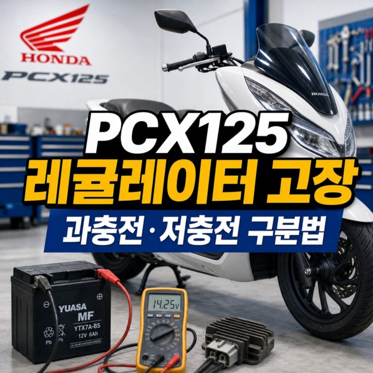 PCX125 레귤레이터 고장 증상｜과충전·저충전 구분하는 방법