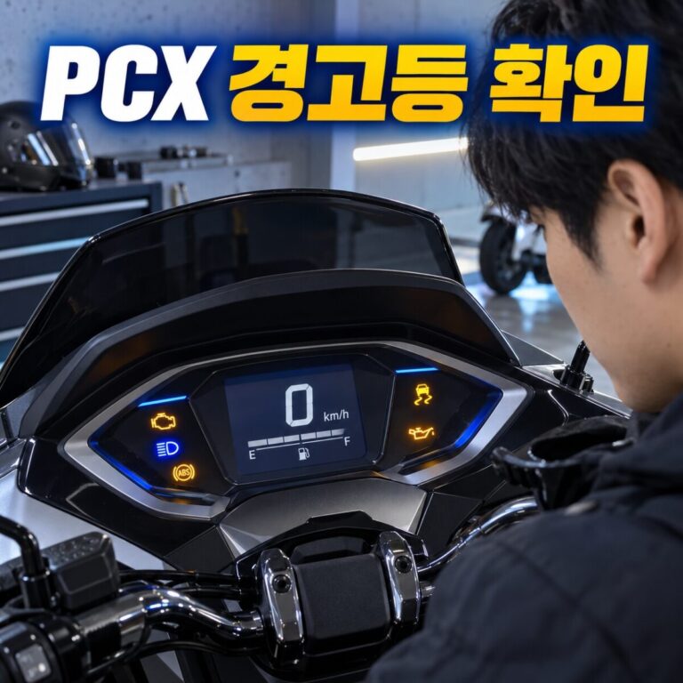 혼다 PCX125 2025 계기판 경고등 종류와 운행 판단 순서