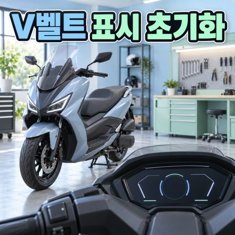 야마하 XMAX 300 2021~2022 V벨트 표시등 초기화 방법